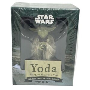 NEW Unopened 2010 Star Wars Yoda Bring You Wisdom I Will Figurine & Book Set